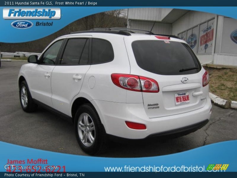 Frost White Pearl / Beige 2011 Hyundai Santa Fe GLS