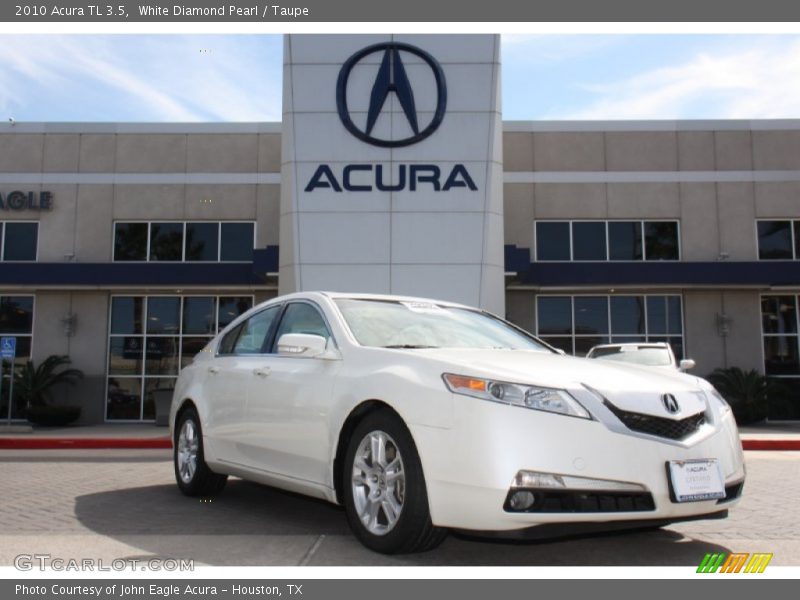 White Diamond Pearl / Taupe 2010 Acura TL 3.5