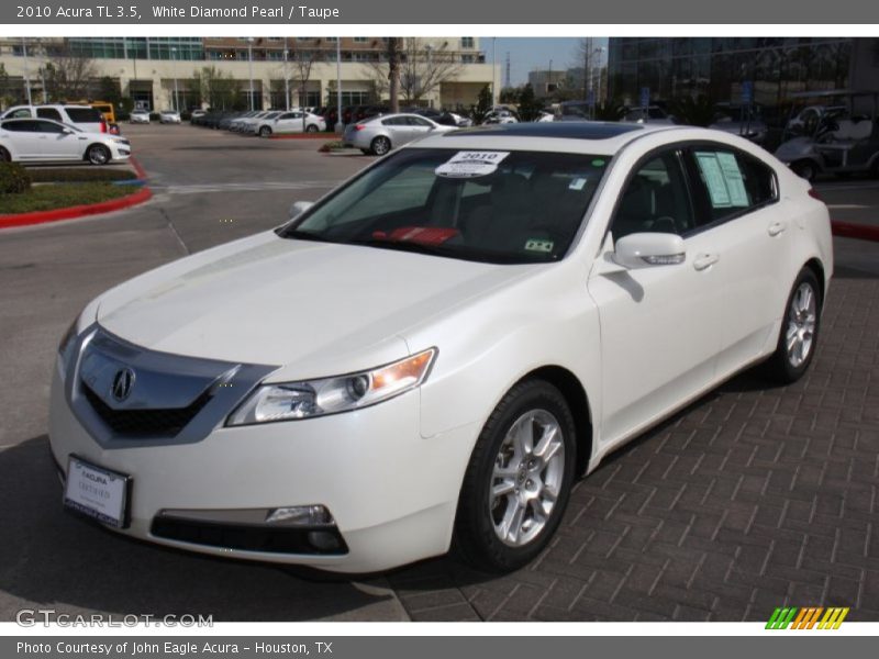 White Diamond Pearl / Taupe 2010 Acura TL 3.5