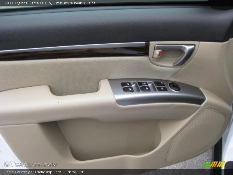 Frost White Pearl / Beige 2011 Hyundai Santa Fe GLS