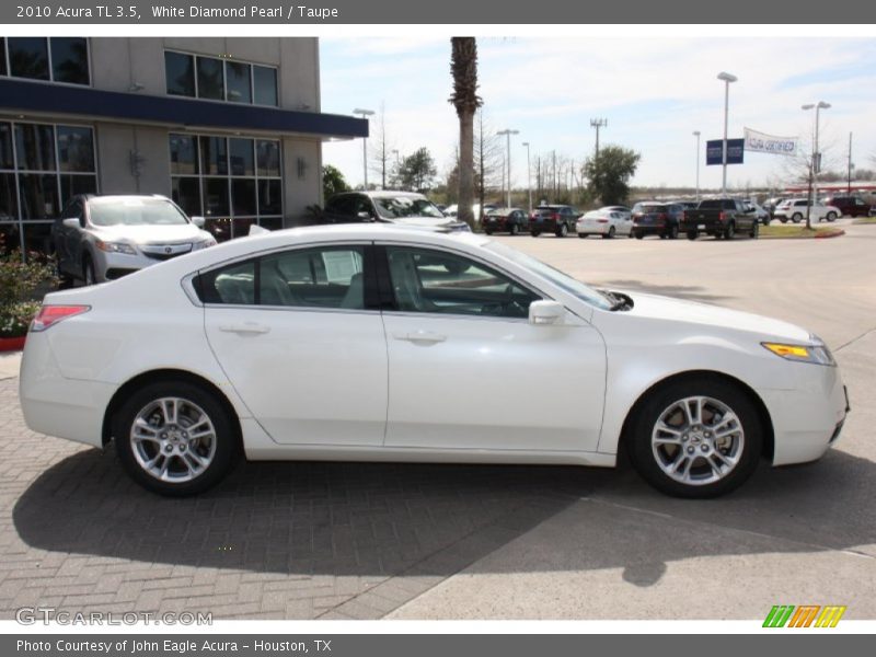 White Diamond Pearl / Taupe 2010 Acura TL 3.5