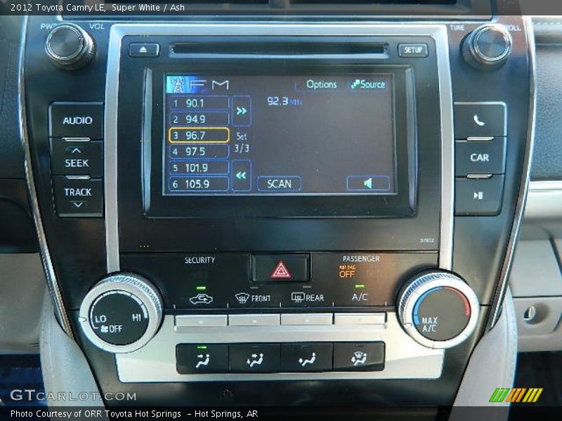Super White / Ash 2012 Toyota Camry LE