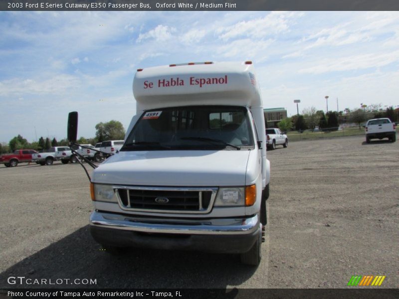 Oxford White / Medium Flint 2003 Ford E Series Cutaway E350 Passenger Bus