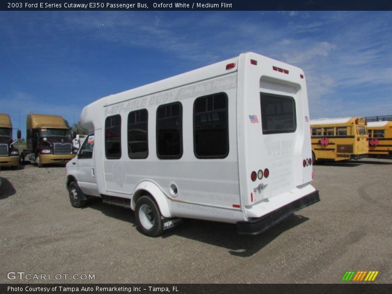 Oxford White / Medium Flint 2003 Ford E Series Cutaway E350 Passenger Bus