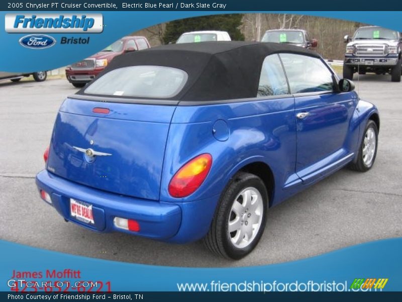 Electric Blue Pearl / Dark Slate Gray 2005 Chrysler PT Cruiser Convertible