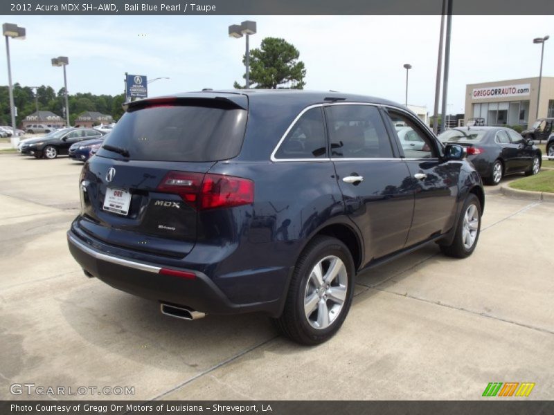 Bali Blue Pearl / Taupe 2012 Acura MDX SH-AWD
