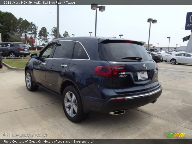 Bali Blue Pearl / Taupe 2012 Acura MDX SH-AWD
