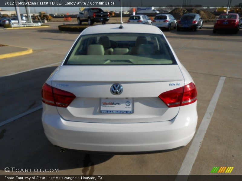 Candy White / Cornsilk Beige 2012 Volkswagen Passat TDI SE