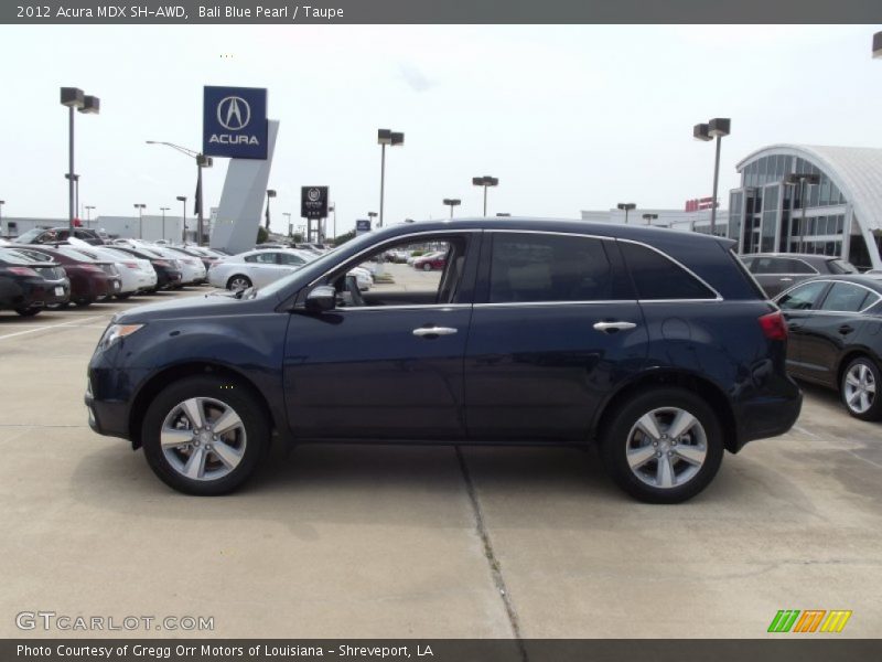 Bali Blue Pearl / Taupe 2012 Acura MDX SH-AWD