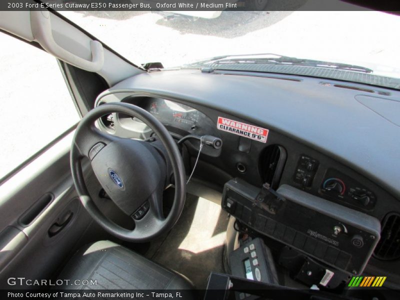 Oxford White / Medium Flint 2003 Ford E Series Cutaway E350 Passenger Bus