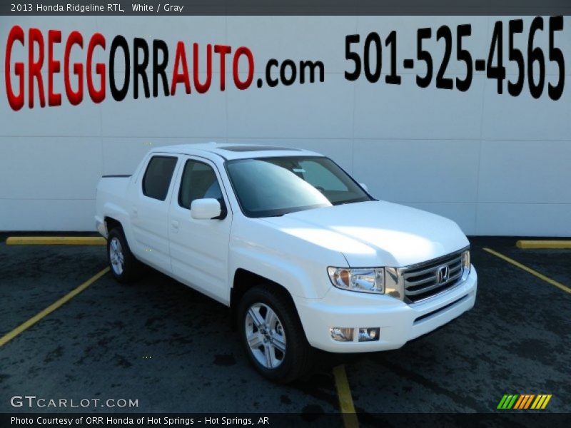 White / Gray 2013 Honda Ridgeline RTL