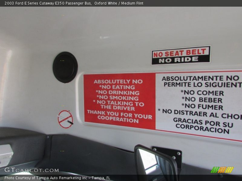 Oxford White / Medium Flint 2003 Ford E Series Cutaway E350 Passenger Bus