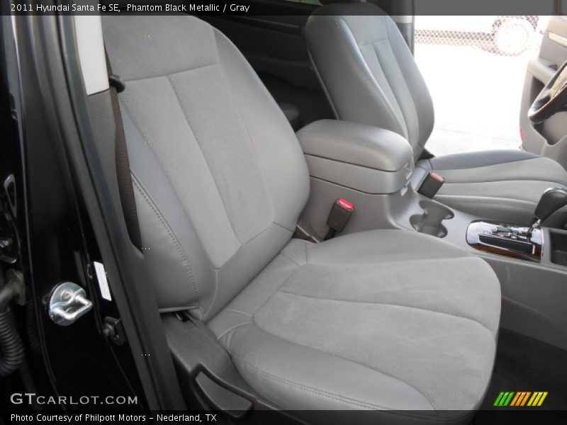 Phantom Black Metallic / Gray 2011 Hyundai Santa Fe SE