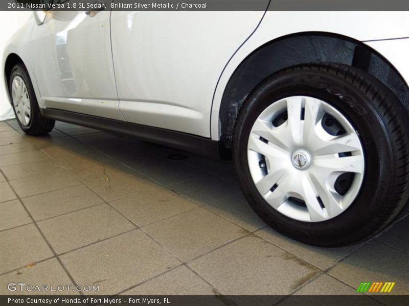 Brilliant Silver Metallic / Charcoal 2011 Nissan Versa 1.8 SL Sedan