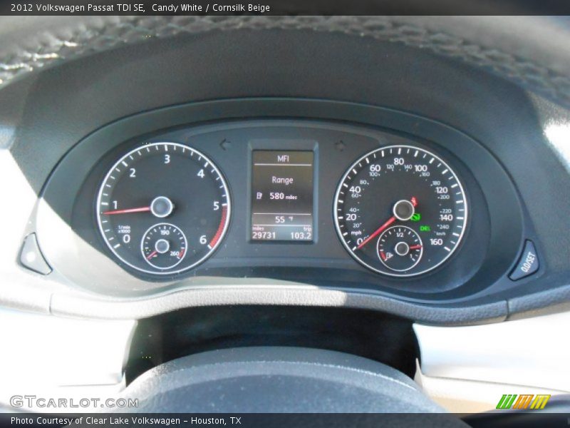 Candy White / Cornsilk Beige 2012 Volkswagen Passat TDI SE