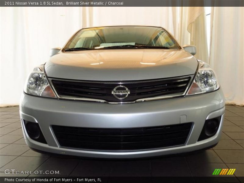 Brilliant Silver Metallic / Charcoal 2011 Nissan Versa 1.8 SL Sedan