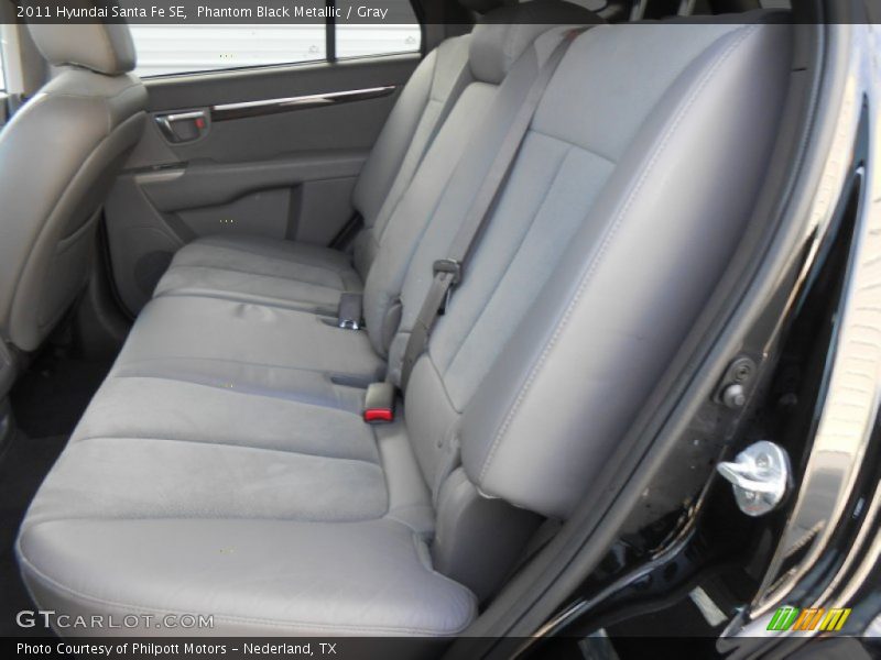 Phantom Black Metallic / Gray 2011 Hyundai Santa Fe SE
