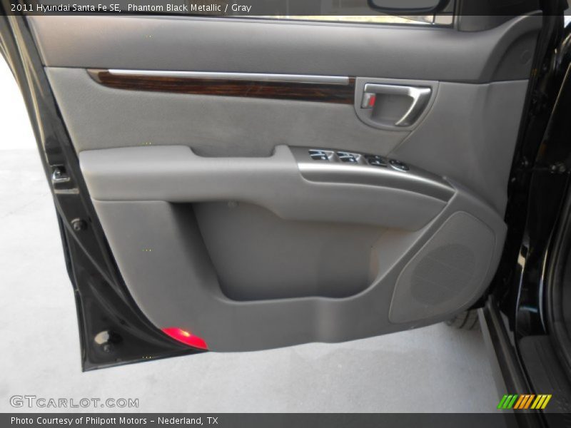 Phantom Black Metallic / Gray 2011 Hyundai Santa Fe SE