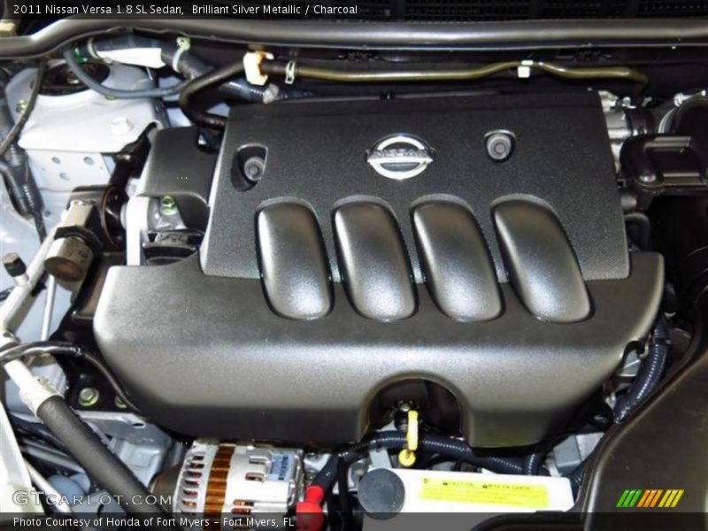 Brilliant Silver Metallic / Charcoal 2011 Nissan Versa 1.8 SL Sedan