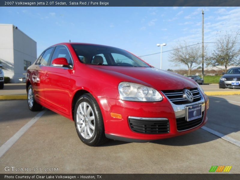 Salsa Red / Pure Beige 2007 Volkswagen Jetta 2.0T Sedan