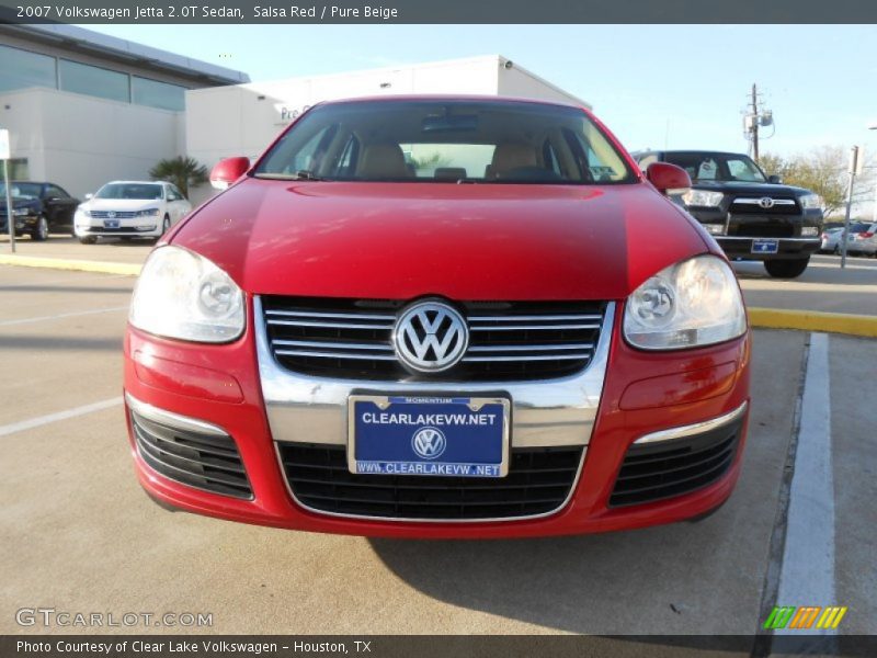 Salsa Red / Pure Beige 2007 Volkswagen Jetta 2.0T Sedan