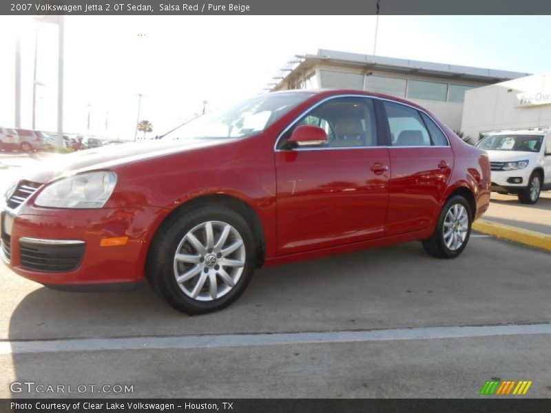 Salsa Red / Pure Beige 2007 Volkswagen Jetta 2.0T Sedan