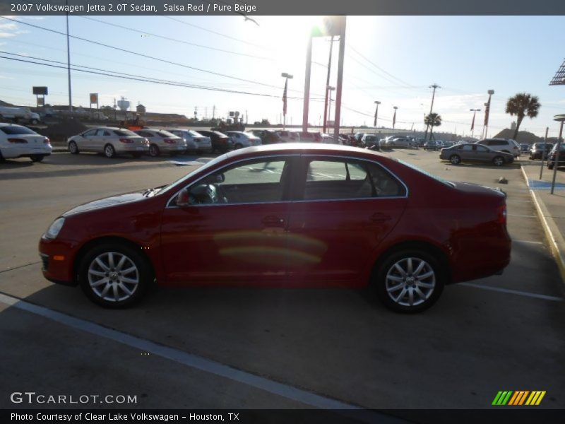 Salsa Red / Pure Beige 2007 Volkswagen Jetta 2.0T Sedan