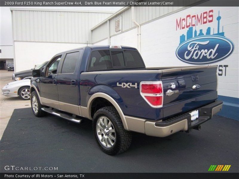 Dark Blue Pearl Metallic / Chaparral Leather/Camel 2009 Ford F150 King Ranch SuperCrew 4x4