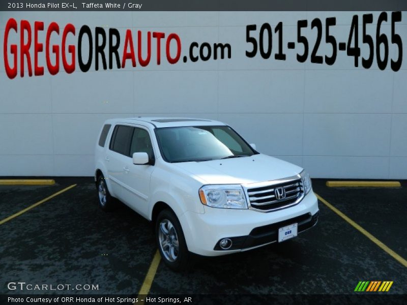 Taffeta White / Gray 2013 Honda Pilot EX-L