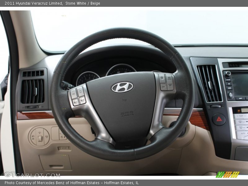 Stone White / Beige 2011 Hyundai Veracruz Limited