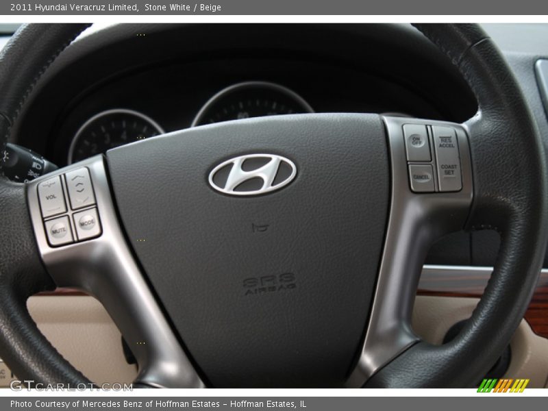 Stone White / Beige 2011 Hyundai Veracruz Limited