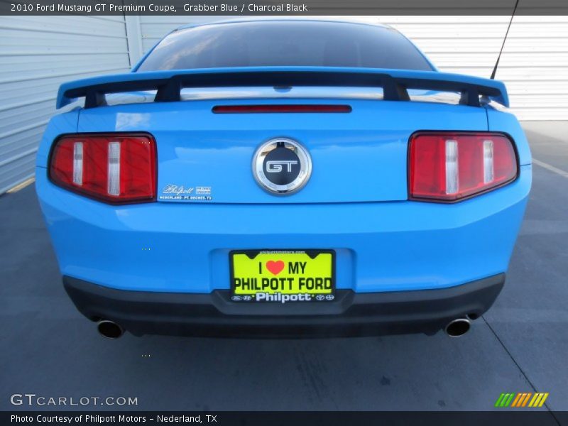 Grabber Blue / Charcoal Black 2010 Ford Mustang GT Premium Coupe