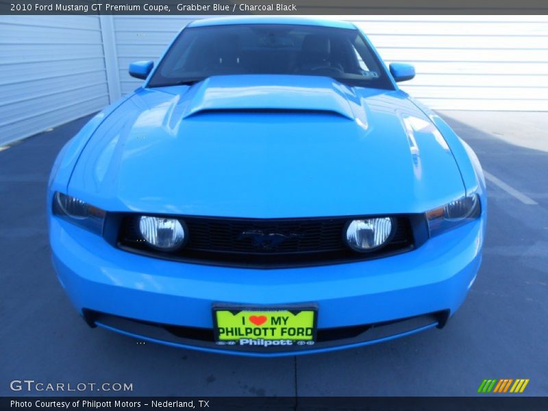 Grabber Blue / Charcoal Black 2010 Ford Mustang GT Premium Coupe