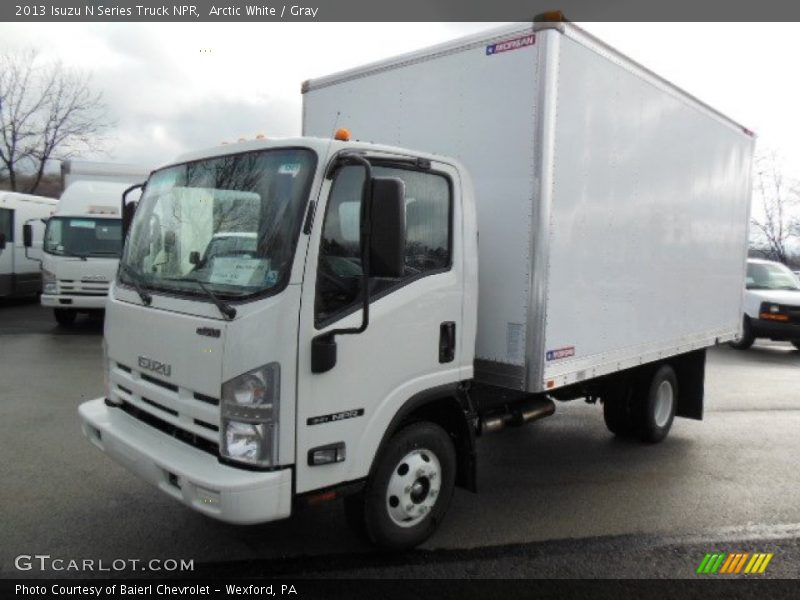 Arctic White / Gray 2013 Isuzu N Series Truck NPR