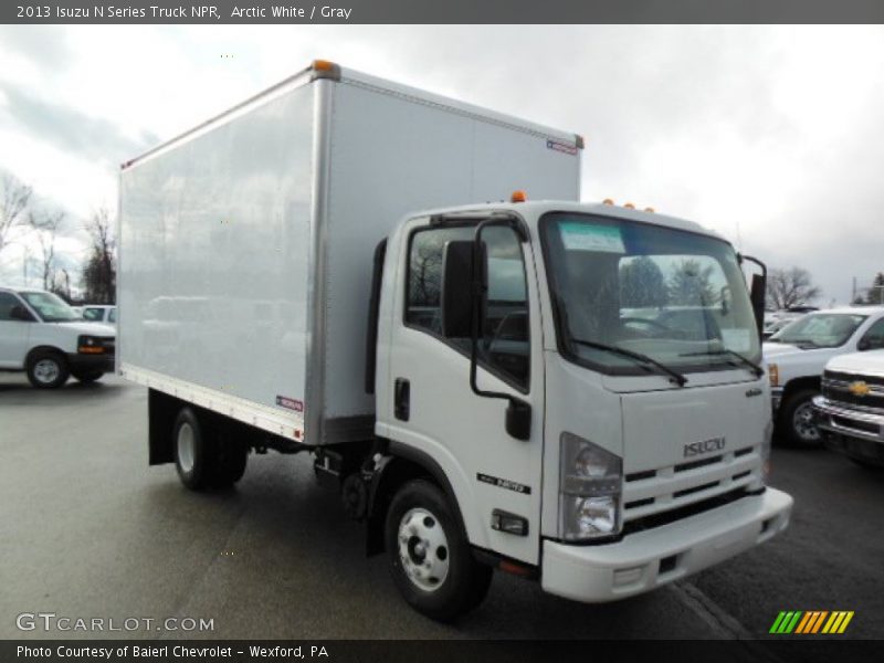 Arctic White / Gray 2013 Isuzu N Series Truck NPR