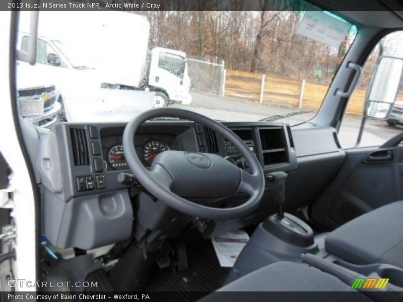Arctic White / Gray 2013 Isuzu N Series Truck NPR