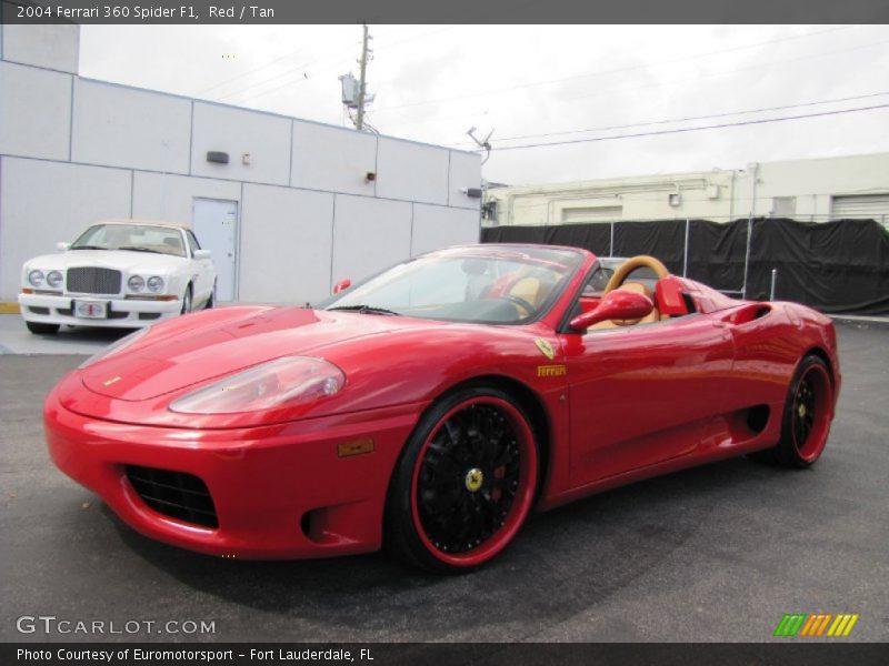 Red / Tan 2004 Ferrari 360 Spider F1