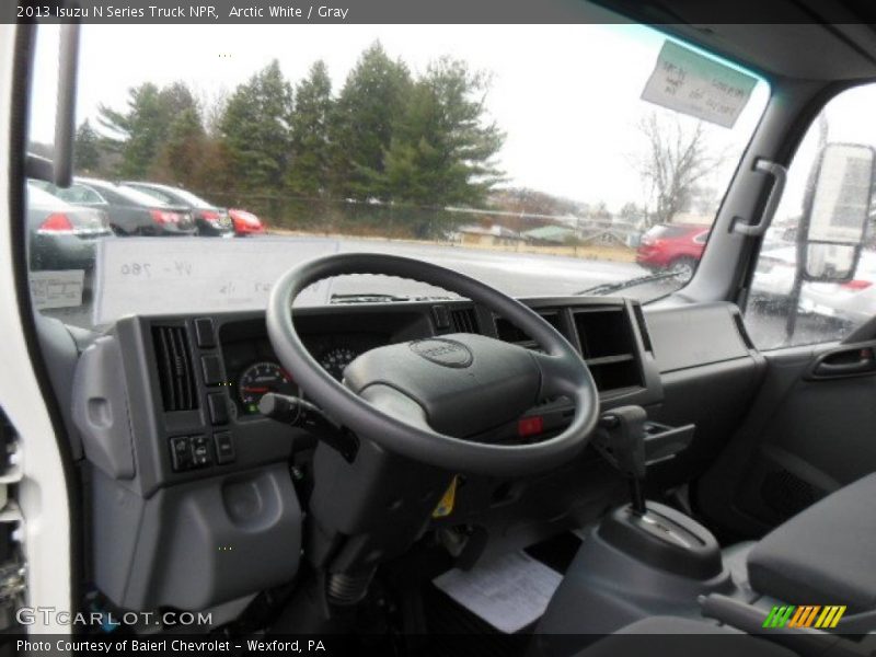 Arctic White / Gray 2013 Isuzu N Series Truck NPR