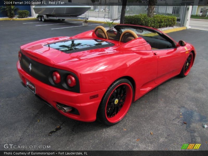 Red / Tan 2004 Ferrari 360 Spider F1