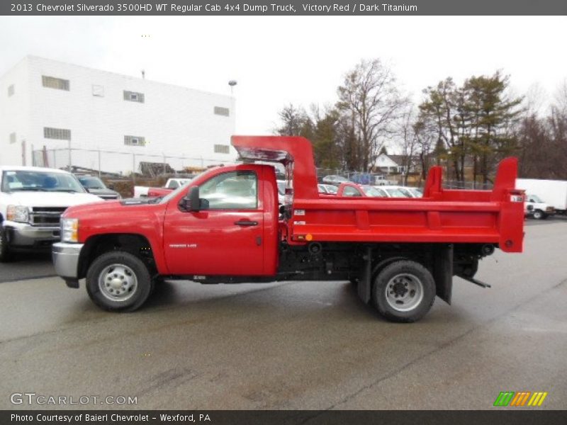 Victory Red / Dark Titanium 2013 Chevrolet Silverado 3500HD WT Regular Cab 4x4 Dump Truck