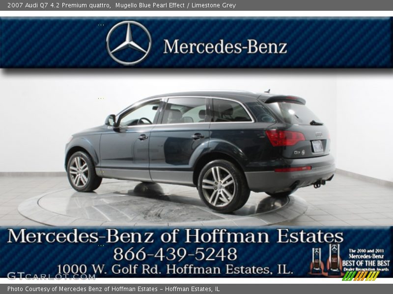Mugello Blue Pearl Effect / Limestone Grey 2007 Audi Q7 4.2 Premium quattro