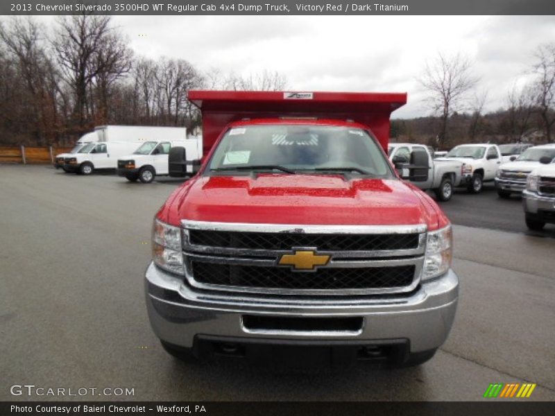 Victory Red / Dark Titanium 2013 Chevrolet Silverado 3500HD WT Regular Cab 4x4 Dump Truck