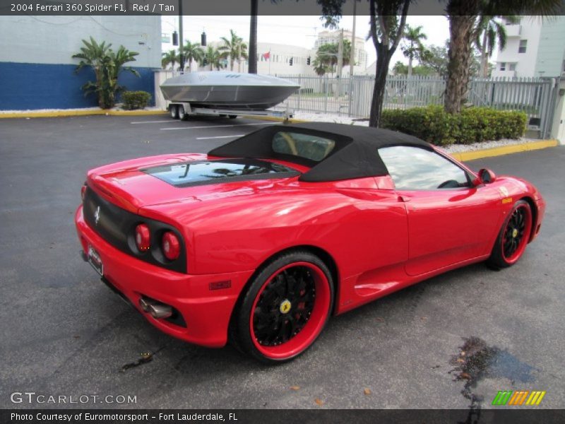 Red / Tan 2004 Ferrari 360 Spider F1