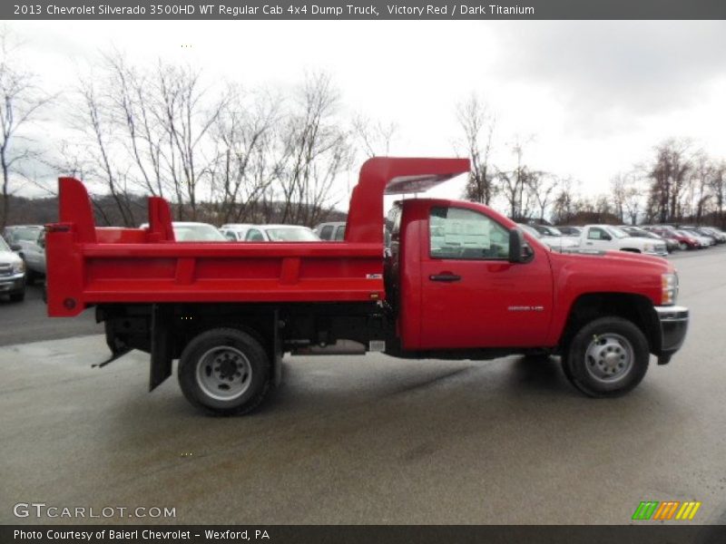 Victory Red / Dark Titanium 2013 Chevrolet Silverado 3500HD WT Regular Cab 4x4 Dump Truck