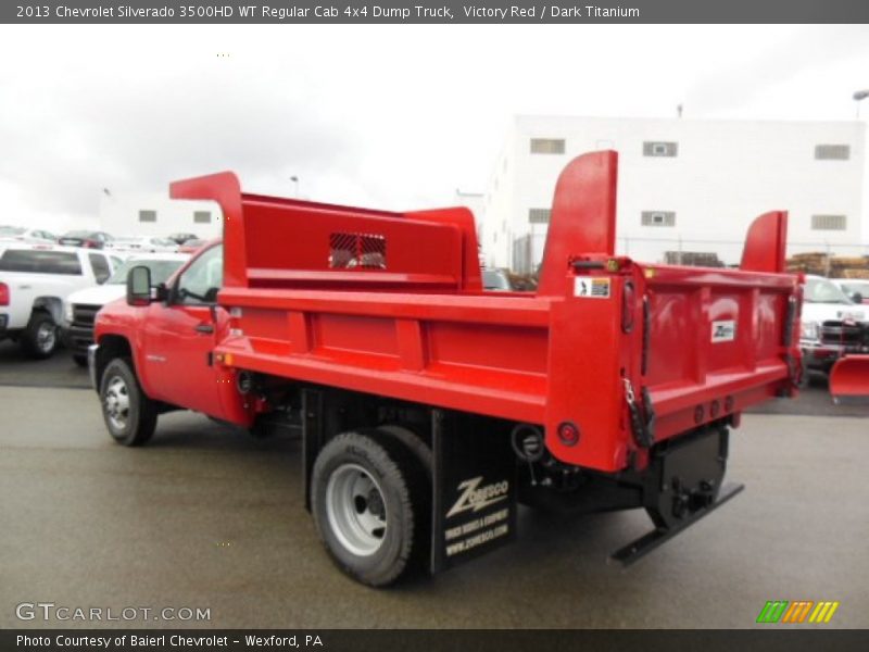 Victory Red / Dark Titanium 2013 Chevrolet Silverado 3500HD WT Regular Cab 4x4 Dump Truck