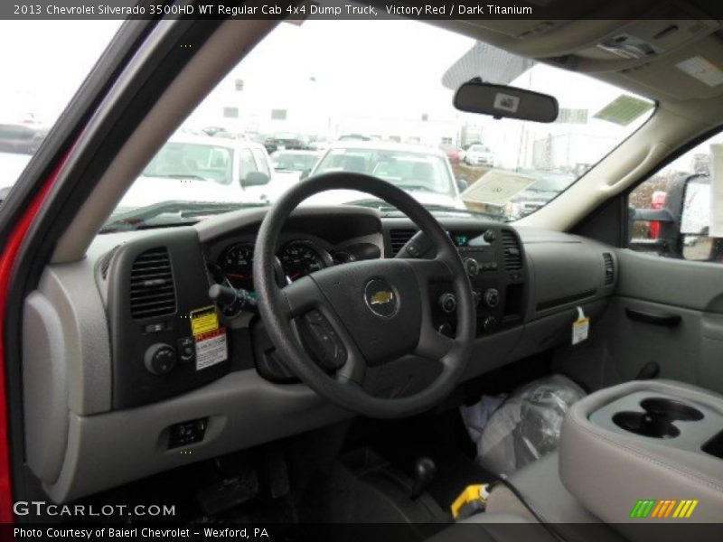 Victory Red / Dark Titanium 2013 Chevrolet Silverado 3500HD WT Regular Cab 4x4 Dump Truck