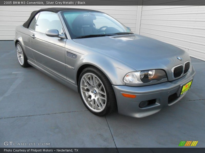 Silver Grey Metallic / Black 2005 BMW M3 Convertible