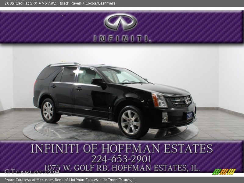 Black Raven / Cocoa/Cashmere 2009 Cadillac SRX 4 V6 AWD