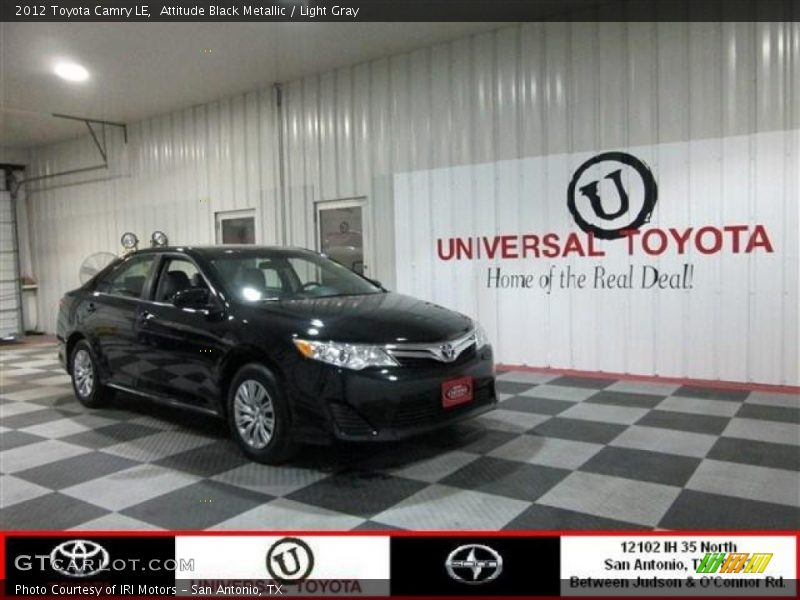 Attitude Black Metallic / Light Gray 2012 Toyota Camry LE