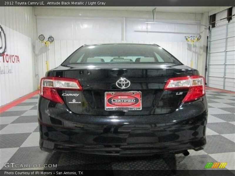 Attitude Black Metallic / Light Gray 2012 Toyota Camry LE